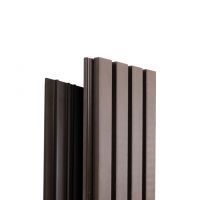 Реечная фасадная панель Техно Венге