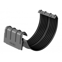 Соединитель желобов с замком D125, ГРАФИТ (RAL 7024)