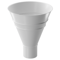 Воронка водосборная круглая ПЛОМБИР (RAL 9010) Воронка водосборная круглая ПЛОМБИР (RAL 9010)